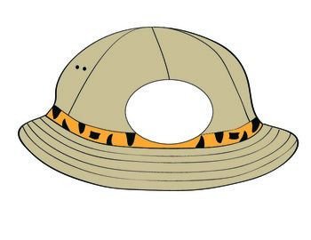 Safari Hat printable to use with bulletin boards