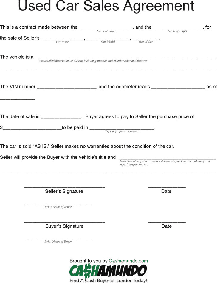 6 Sales Agreement Templates Excel PDF Formats
