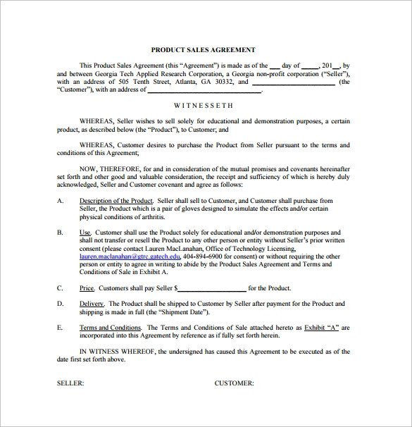 Sales Agreement 17 Download Free Documents in Word PDF