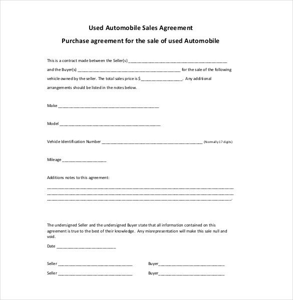 Sales Agreement Template 22 Word PDF Google Docs
