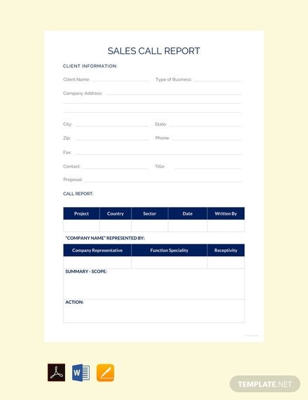 FREE Sales Activity Report Sample Template Download 281