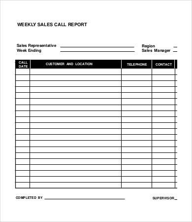Weekly Sales Report 5 Free Excel PDF Word Documents