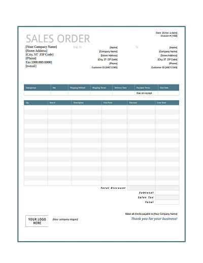 Sales Order Template Free Download Edit Fill Create
