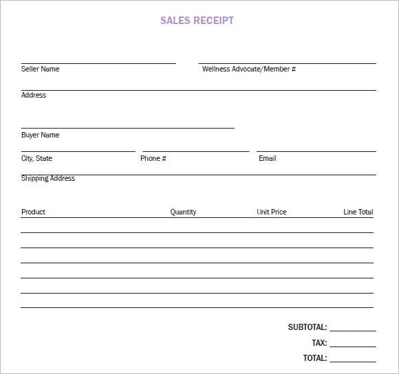 10 Sales Receipt Templates – Free Samples Examples Format