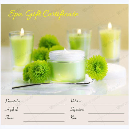 Spa Gift Certificate Templates 100 Spa and Saloon Designs