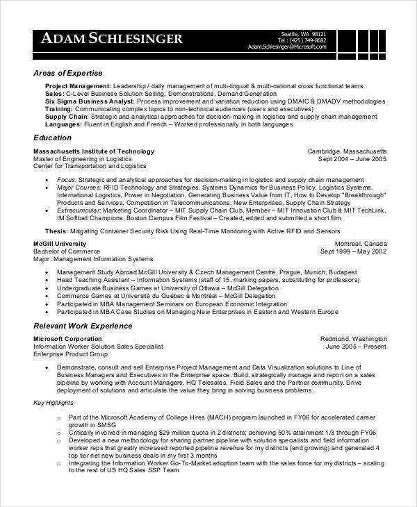 8 Business Analyst Resumes Free Sample Example Format
