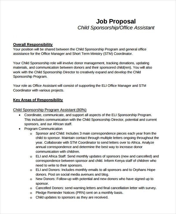 12 Job Proposal Examples PDF DOC