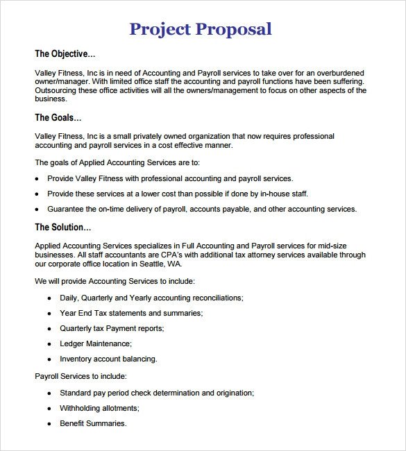 Sample Work Proposal 11 Documents in PDF Word