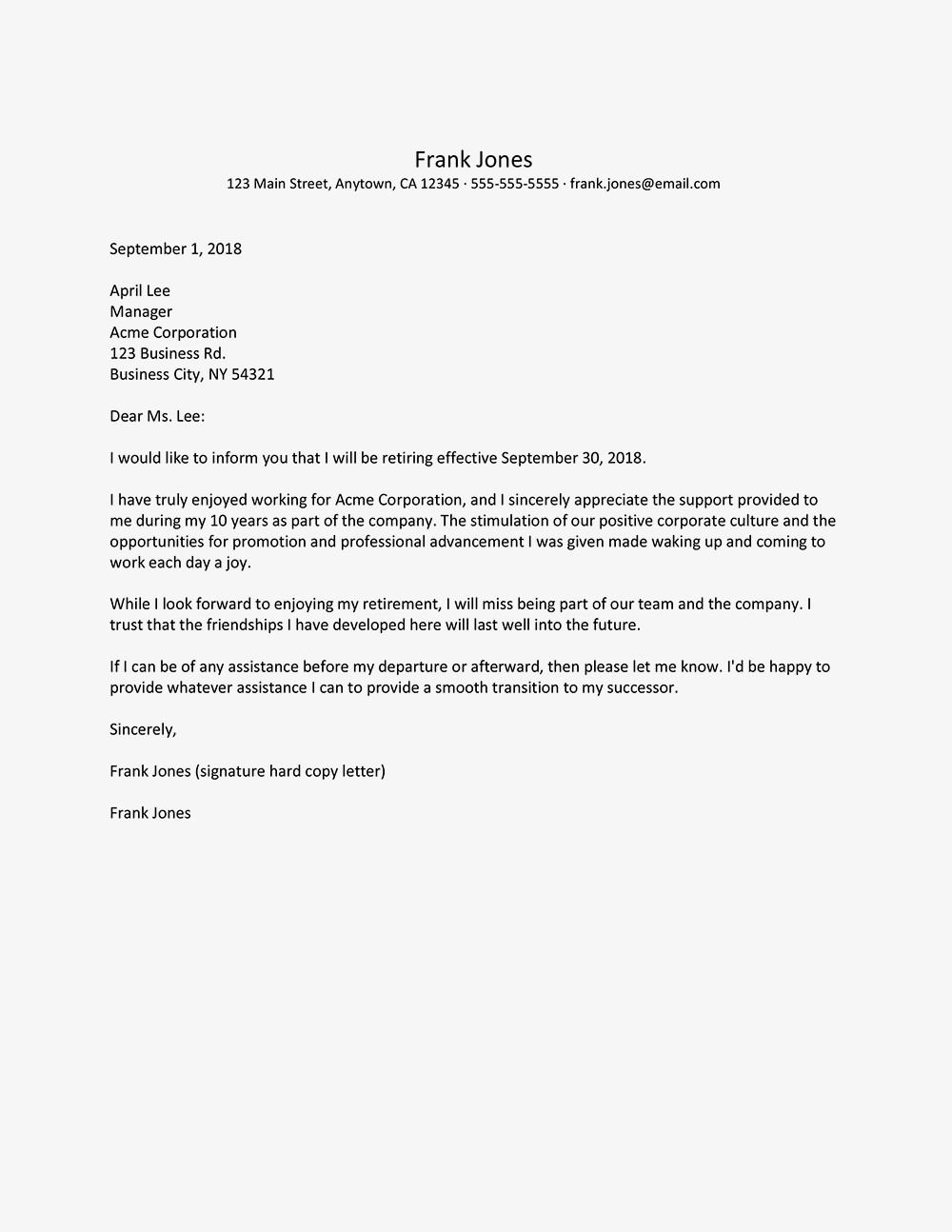 Retirement Resignation Letter Templates How To Write A Uk