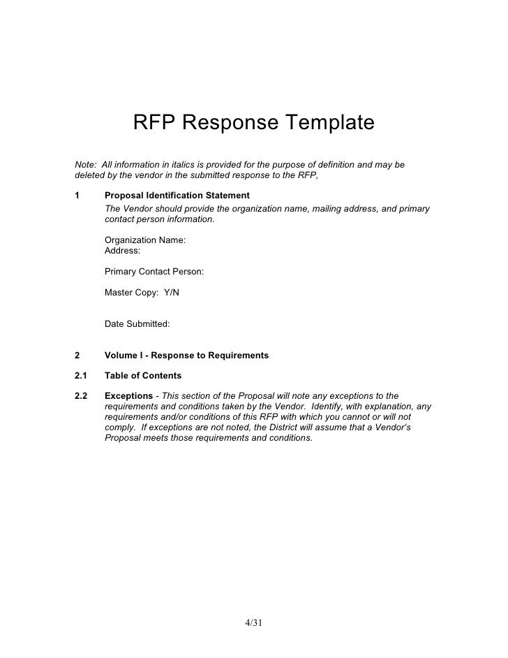 Classroom Portal RFP Response Templatec