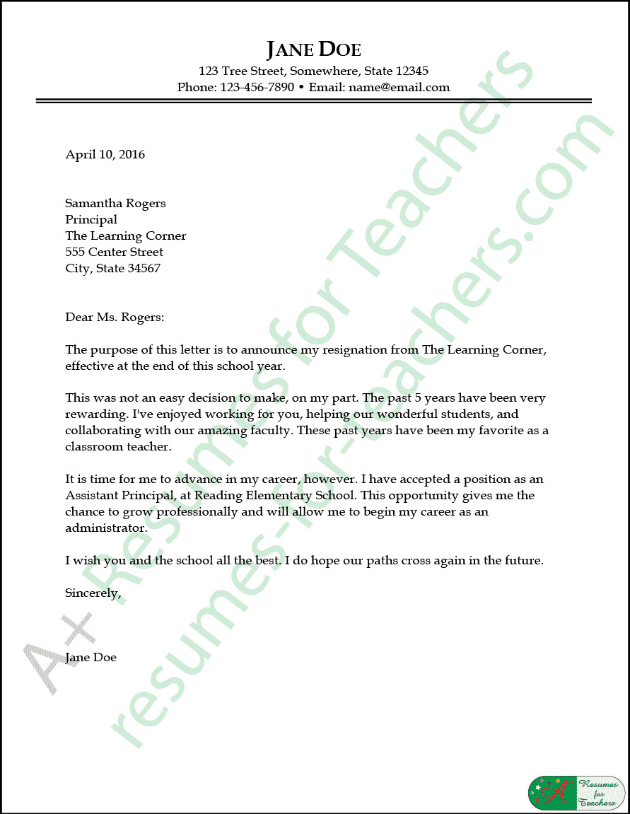 Teacher Resignation Letter Sample and Writing Tips