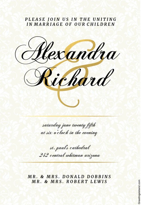 Wedding Invitation Template 71 Free Printable Word PDF