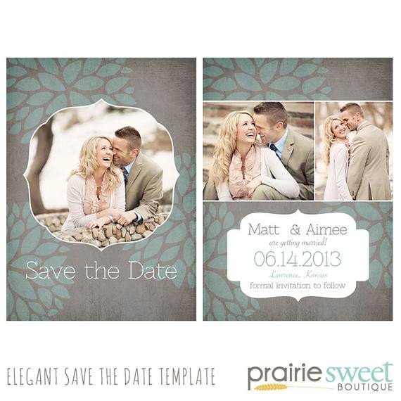 Classic Bloom Save the Date shop Template for