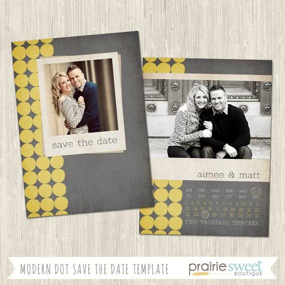 Modern Dot Save the Date shop Template for Professional