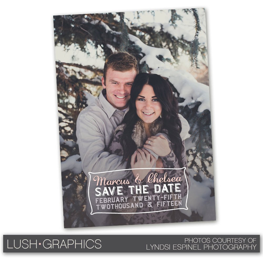 PSD shop Template Save The Date Wedding Announcement Card
