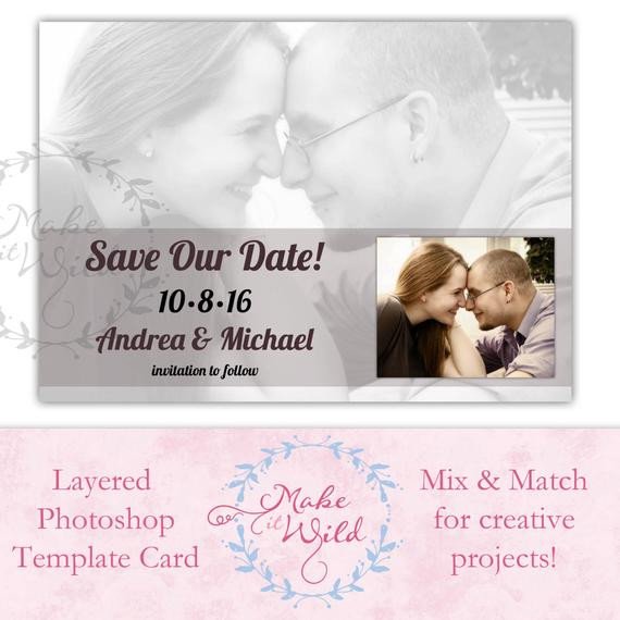 Save The Date Digital Card Template shop Digital Art