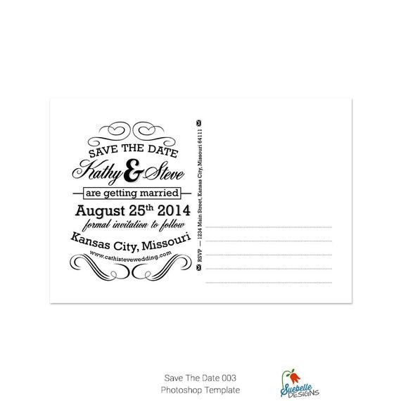 Save The Date shop Template 003 from SuebelleDesigns