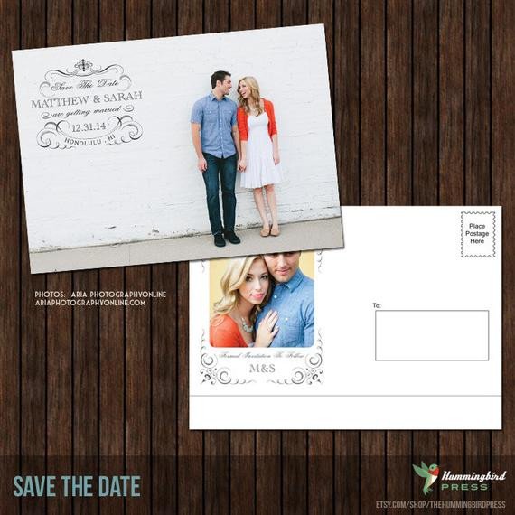 5x7 Save the Date Postcard Template S24