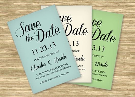 Three free Microsoft word save the date templates Perfect