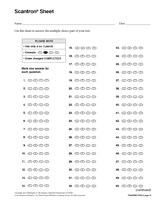 Scantron Sheets Printable Assessment Tool for Teachers