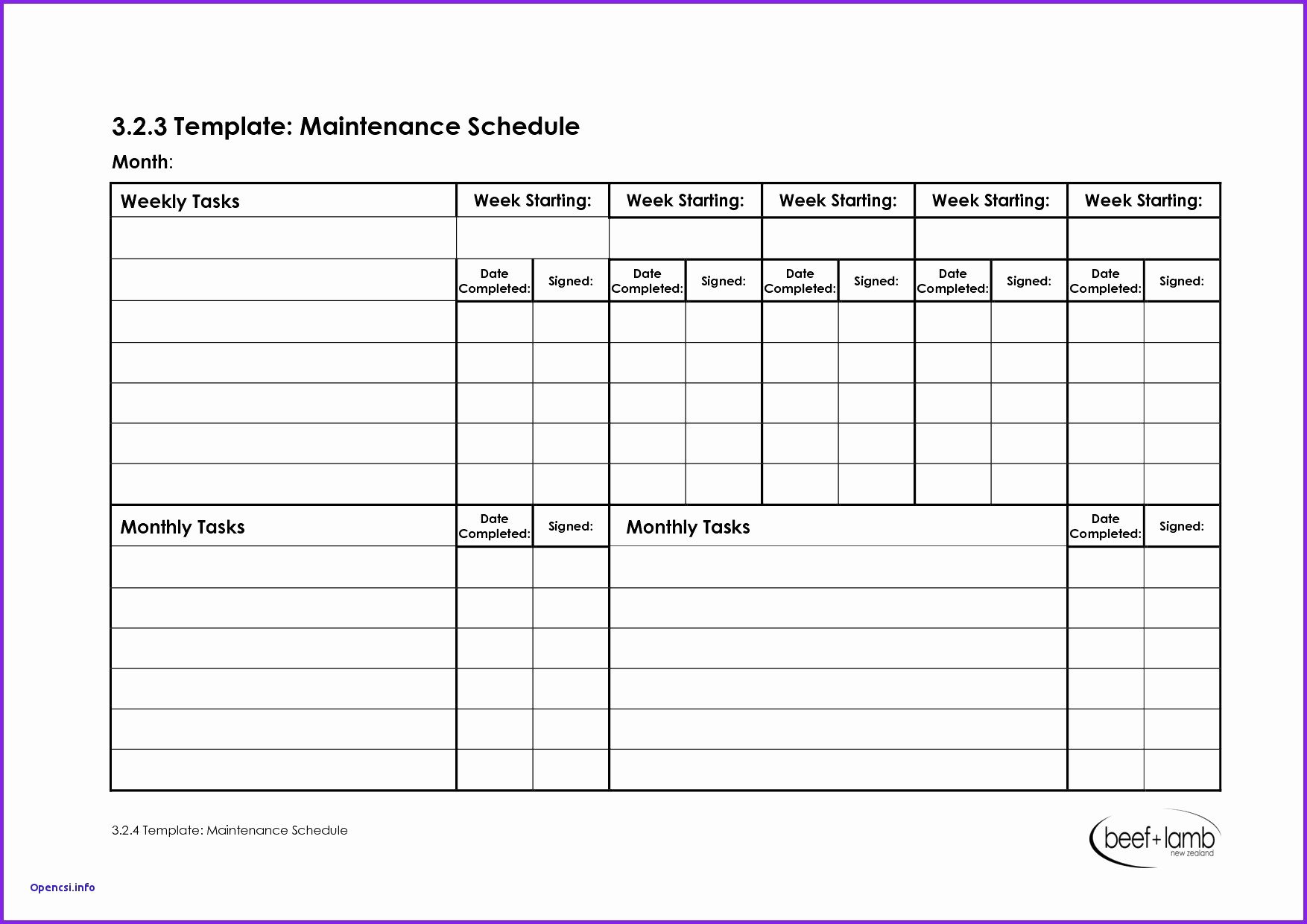 Schedule Values Spreadsheet Spreadsheet Example