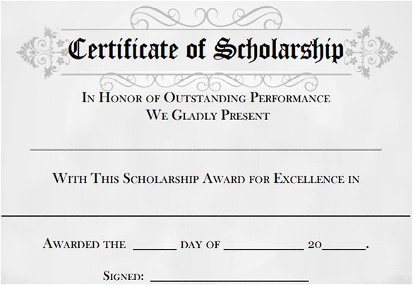 11 Scholarship Certificate Templates