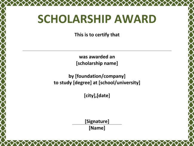 5 Plus Scholarship Award Certificate Examples for Word and PDF