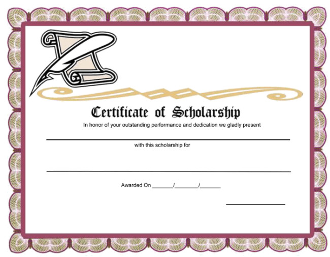 5 Plus Scholarship Award Certificate Examples for Word and PDF