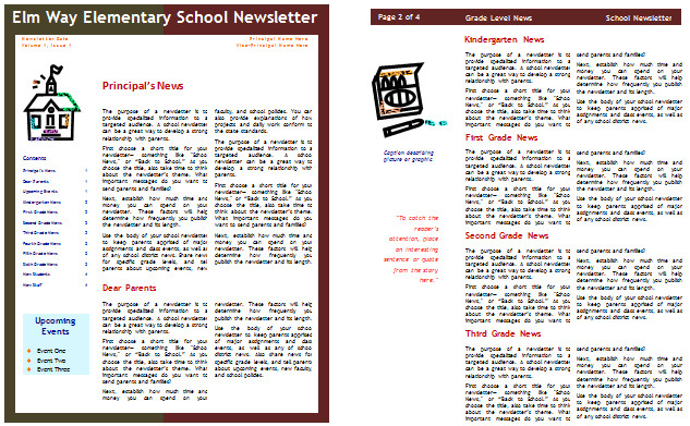 School Newsletter Templates for Classroom and Parents