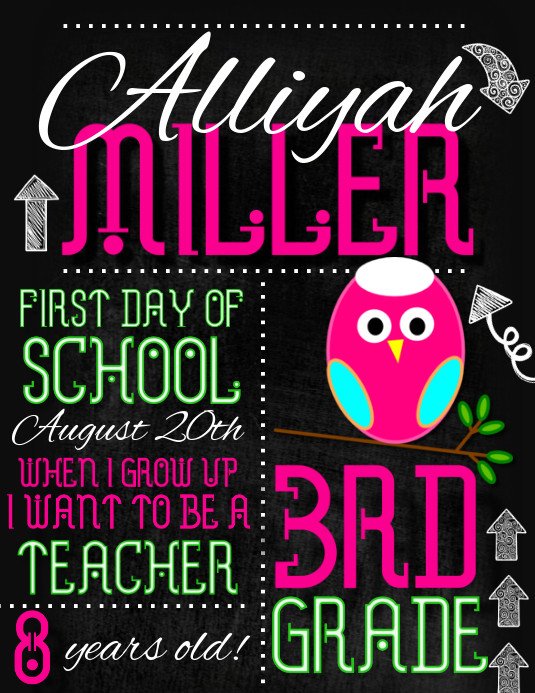 First day of school Template
