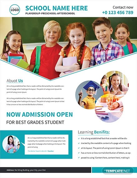 FREE School Admission Flyer Template Download 646 Flyers