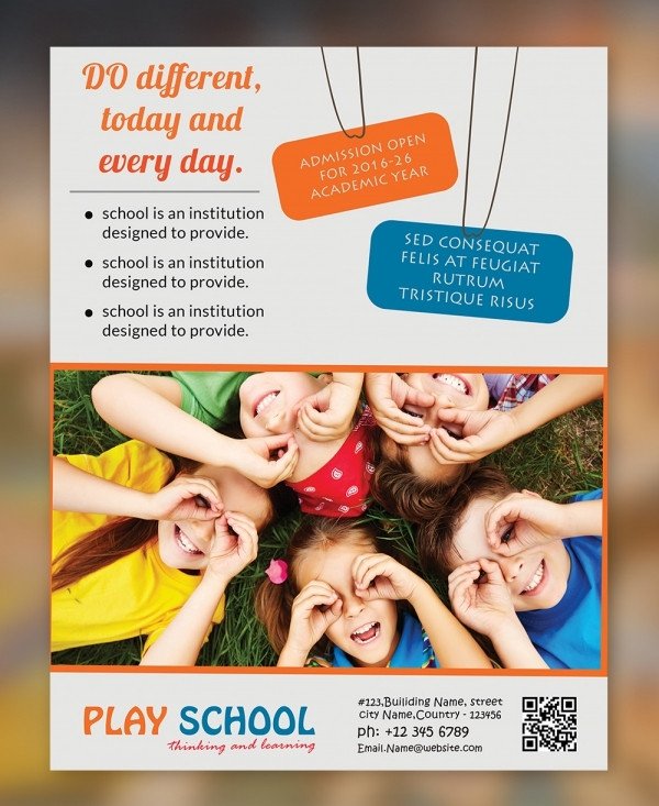 PSD Play School Flyer Template Free Download
