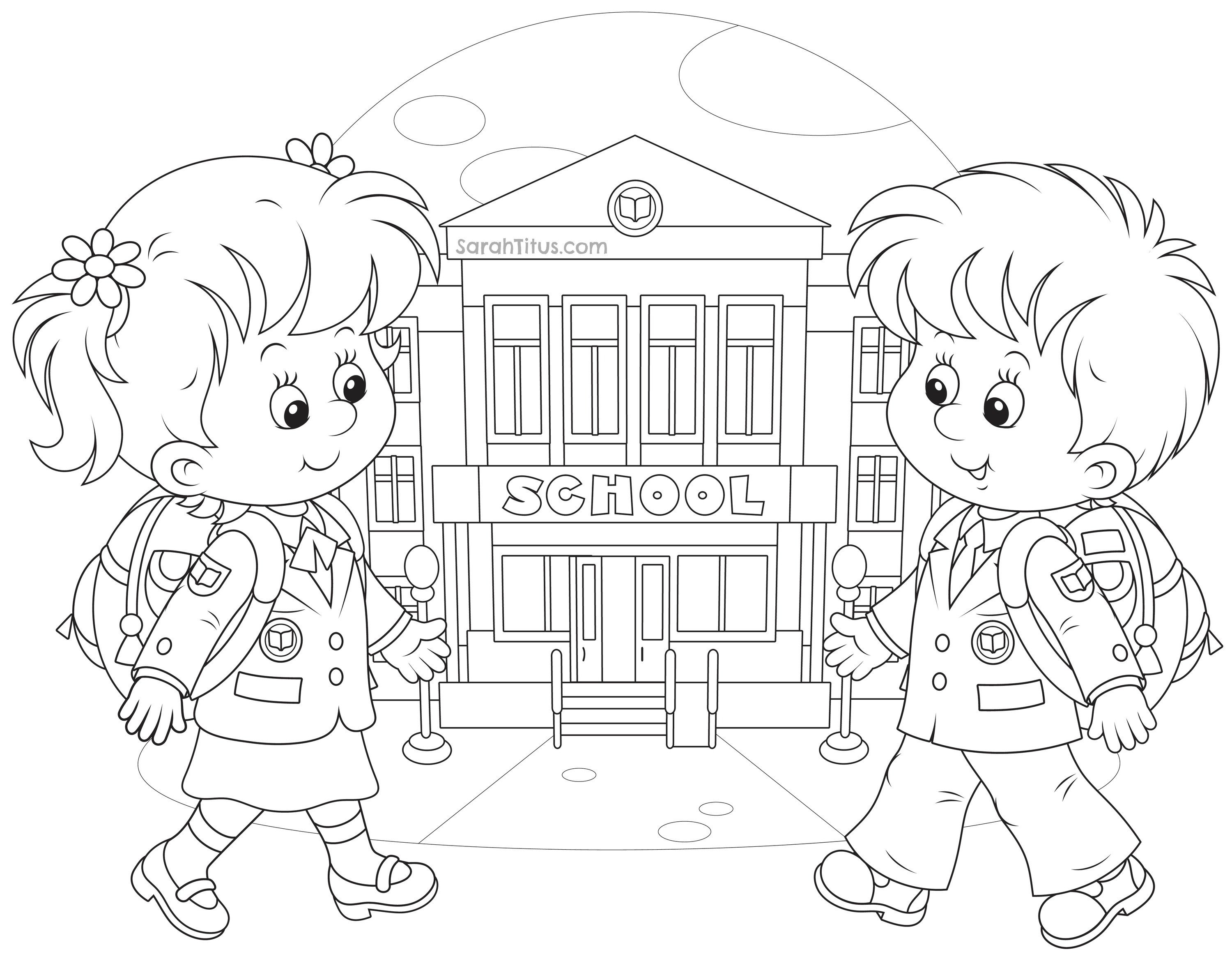 Back to School Coloring Pages Sarah Titus