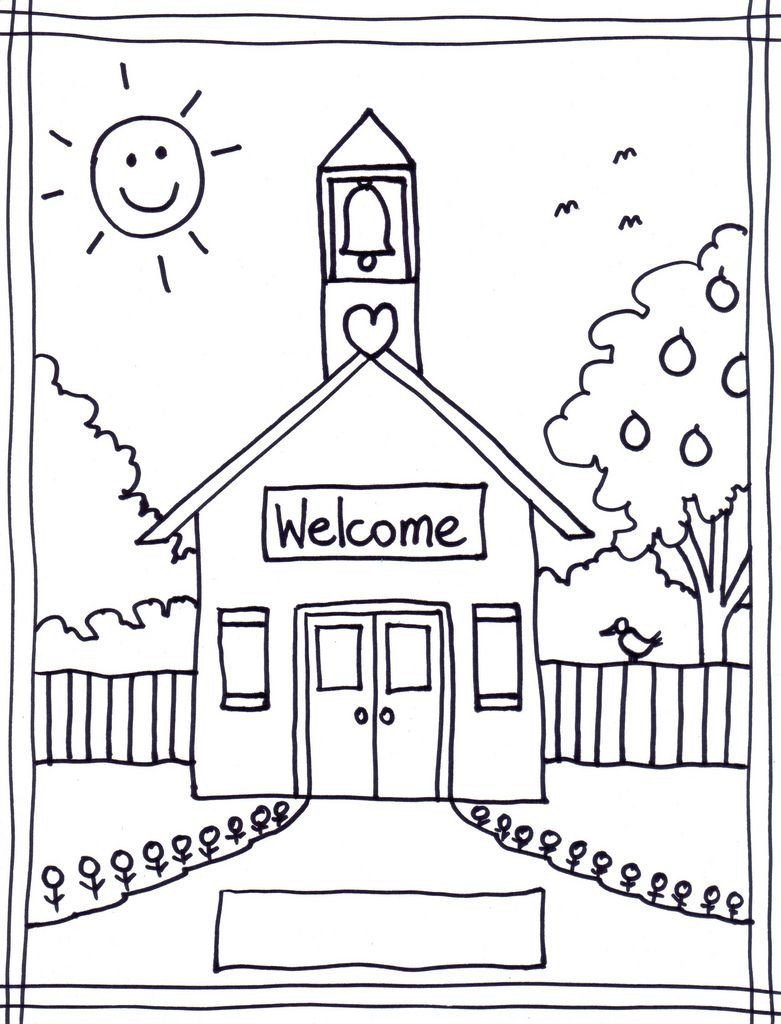 Coloring Pages School House