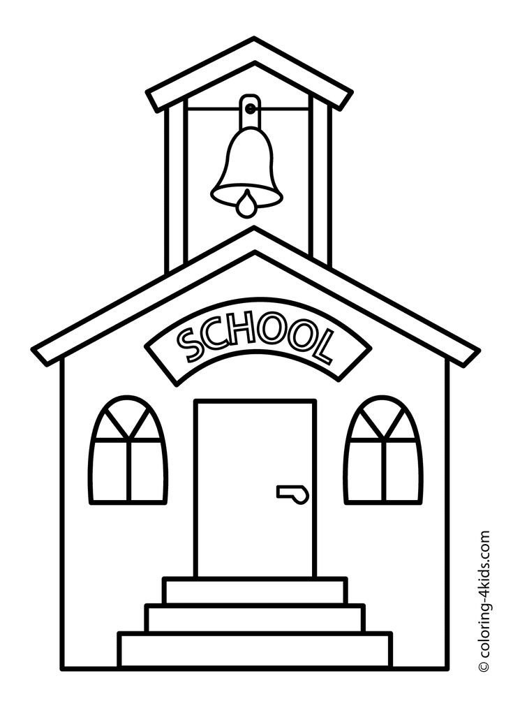 School building coloring page classes coloring page for