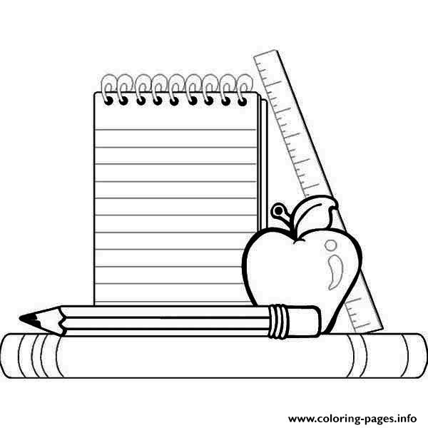 School Supplies Coloring Pages Printable
