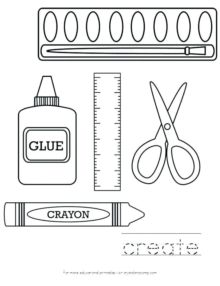 school supplies coloring pages printables back to for