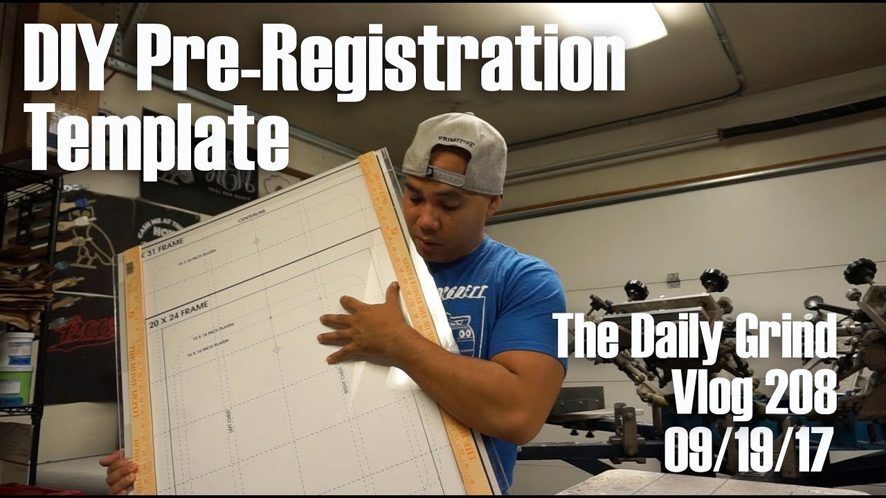 DIY Pre Registration Template Screen Printing Vlog 208