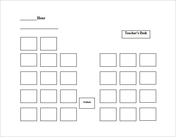 Seating Chart Template 9 Free Word Excel PDF Format