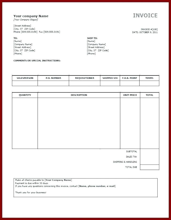 18 template invoice for self employed