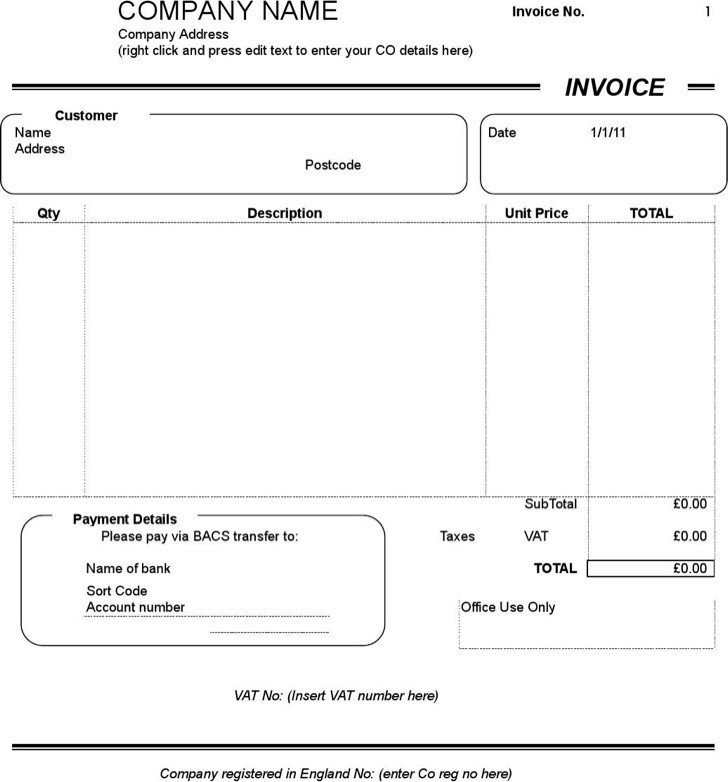 7 Self Employed Invoice Templates Free Download