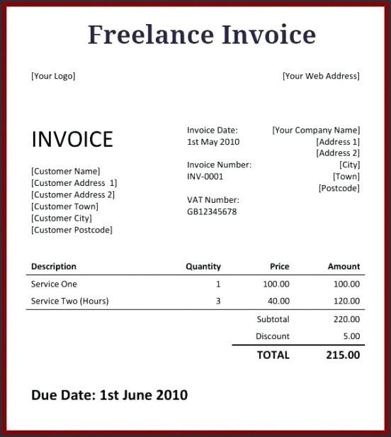 Self Employment Invoice Template Ten Things You Should