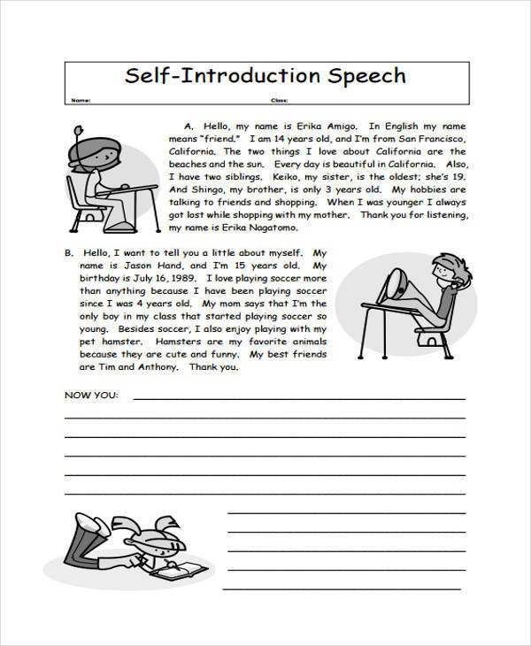 36 Introduction Speech Examples