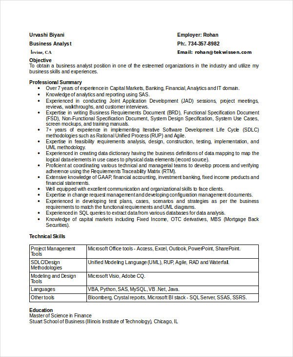 Best Business Resume 30 Free Word PDF Document