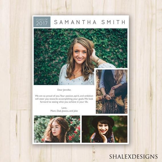 7 5 x 10 Senior Yearbook Ad shop Template