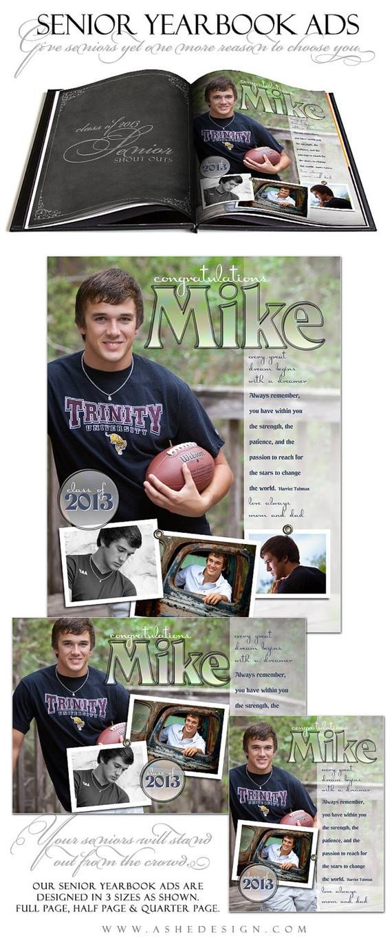 Senior Yearbook Ads shop Templates HOT SHOTS by