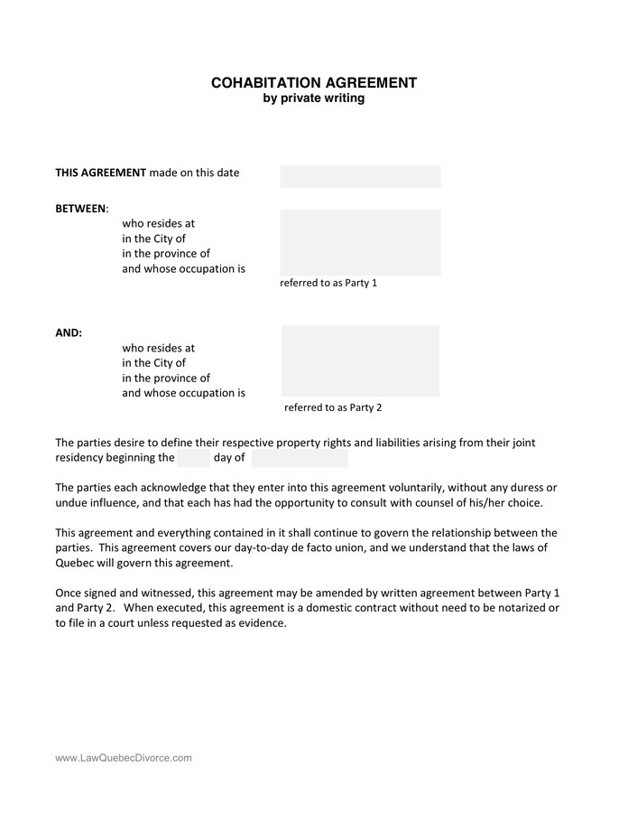 SEPARATION AGREEMENT Template in Word and Pdf formats