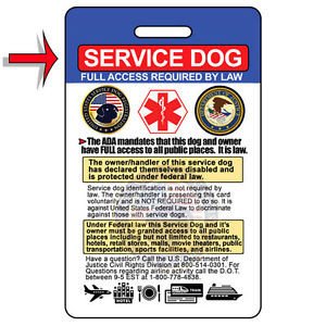 Service Dog ID Card Badge & Certificate with FREE Collar