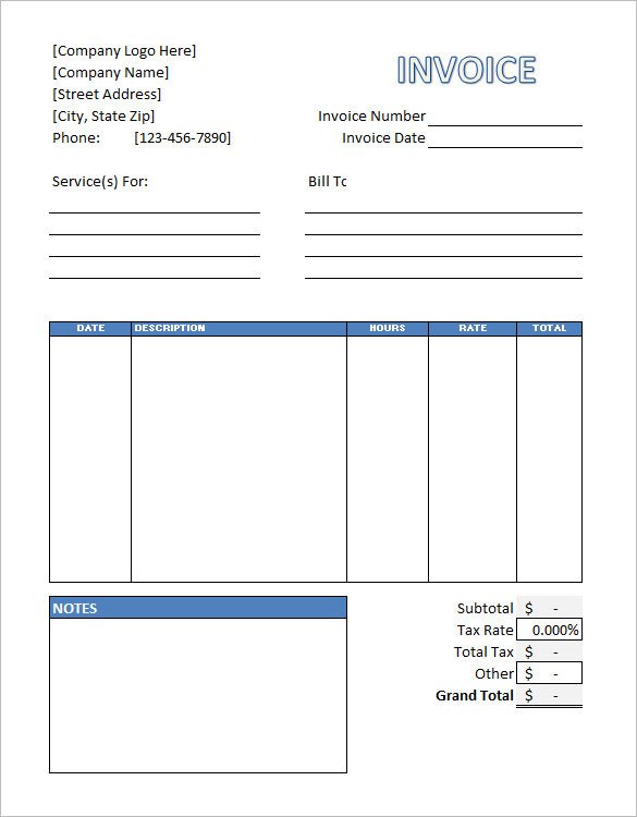 Microsoft Invoice Template – 36 Free Word Excel PDF