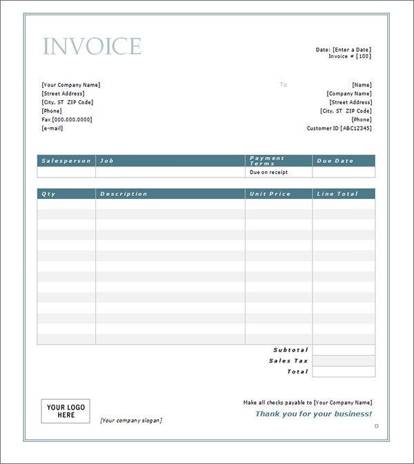 Service Invoice 34 Download Documents in PDF Word